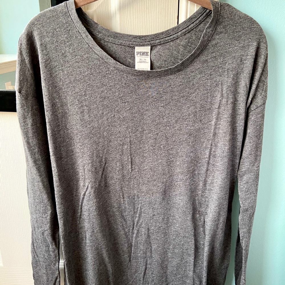 PINK gray long sleeve